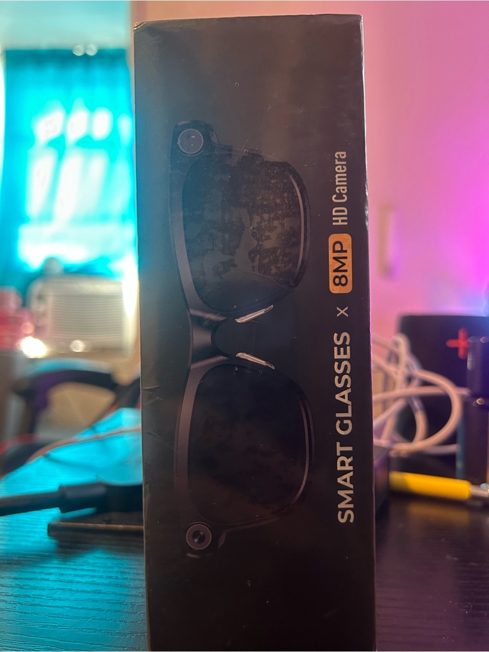 Smart Glasses with 8MP HD Camera - Black